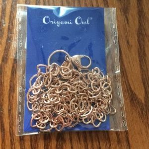 Origami Owl rose gold chain